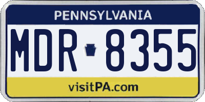 PA license plate MDR8355