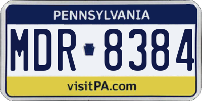 PA license plate MDR8384