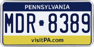 PA license plate MDR8389