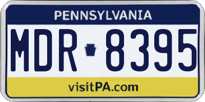 PA license plate MDR8395