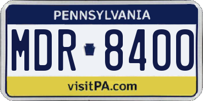 PA license plate MDR8400