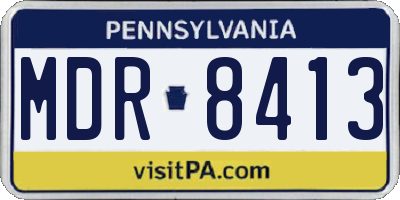 PA license plate MDR8413
