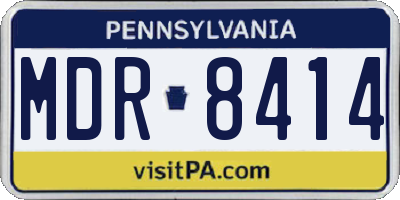 PA license plate MDR8414