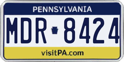 PA license plate MDR8424