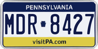 PA license plate MDR8427