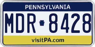 PA license plate MDR8428