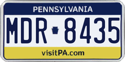 PA license plate MDR8435
