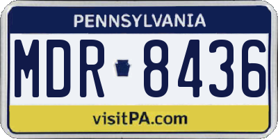 PA license plate MDR8436