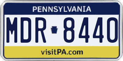 PA license plate MDR8440