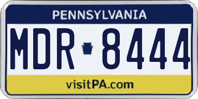 PA license plate MDR8444