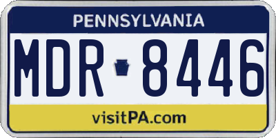 PA license plate MDR8446
