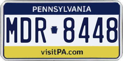 PA license plate MDR8448