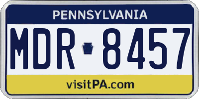 PA license plate MDR8457