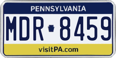 PA license plate MDR8459