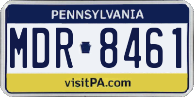 PA license plate MDR8461