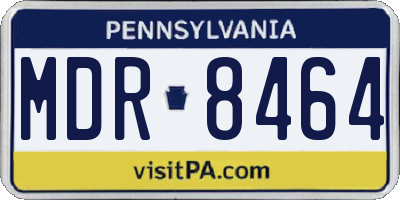 PA license plate MDR8464