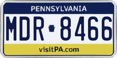 PA license plate MDR8466