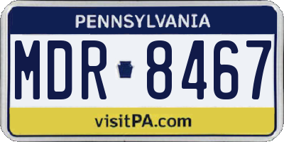 PA license plate MDR8467