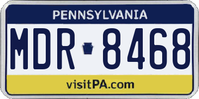 PA license plate MDR8468