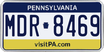 PA license plate MDR8469