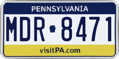 PA license plate MDR8471