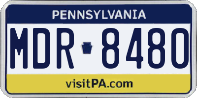 PA license plate MDR8480
