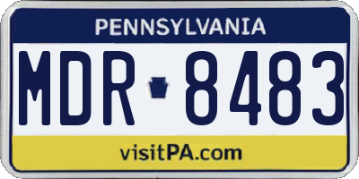 PA license plate MDR8483