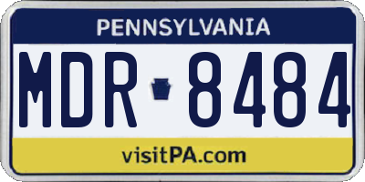 PA license plate MDR8484
