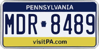 PA license plate MDR8489