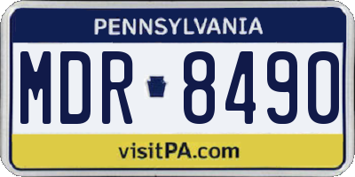 PA license plate MDR8490