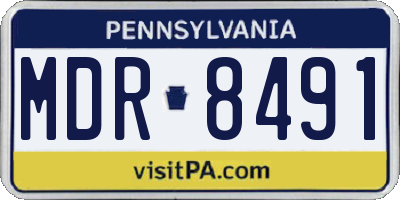 PA license plate MDR8491