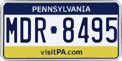 PA license plate MDR8495