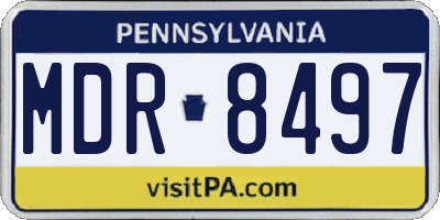 PA license plate MDR8497