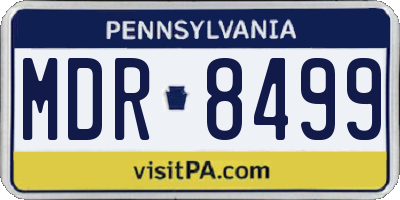 PA license plate MDR8499
