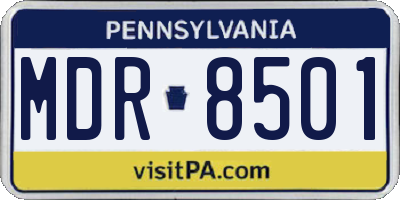 PA license plate MDR8501