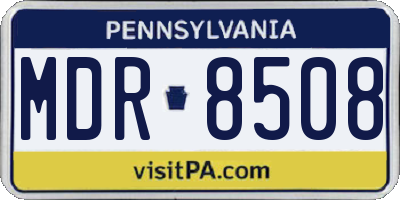 PA license plate MDR8508