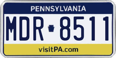 PA license plate MDR8511