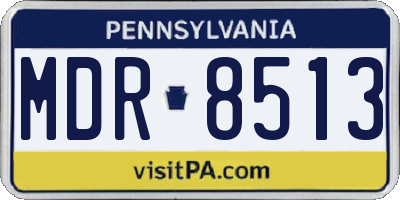 PA license plate MDR8513
