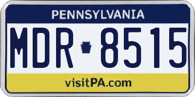 PA license plate MDR8515