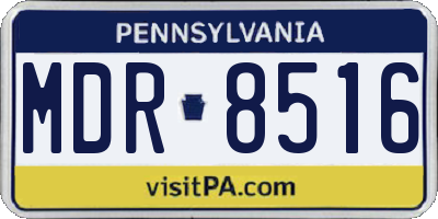 PA license plate MDR8516