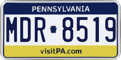 PA license plate MDR8519