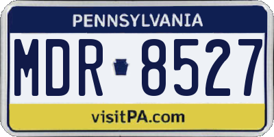 PA license plate MDR8527