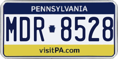 PA license plate MDR8528