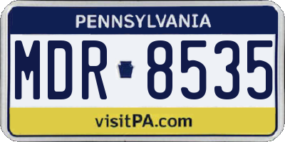 PA license plate MDR8535