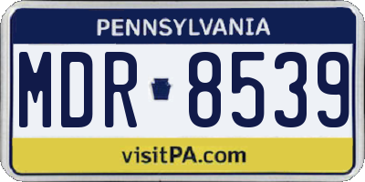 PA license plate MDR8539