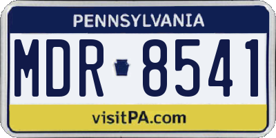 PA license plate MDR8541