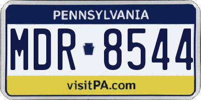 PA license plate MDR8544