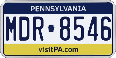 PA license plate MDR8546