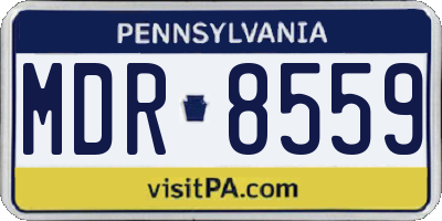 PA license plate MDR8559