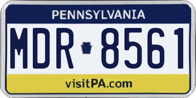 PA license plate MDR8561